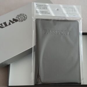Elegant Black Leather Passport Cover